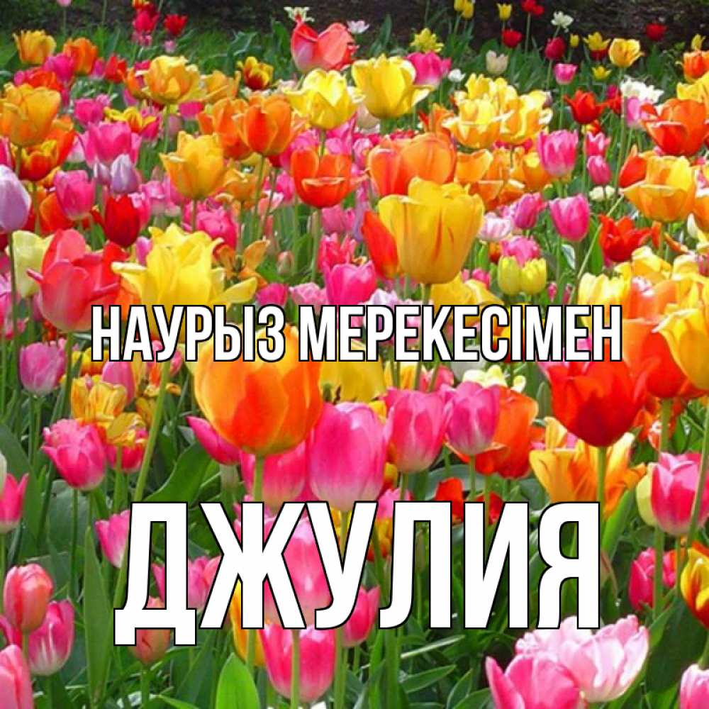 Күн сайын ашық хат с именем, Джулия Наурыз мерекесімен праздник весны наурыз 4 Онлайн тегін жүктеп алу тілектері бар керемет карта 
