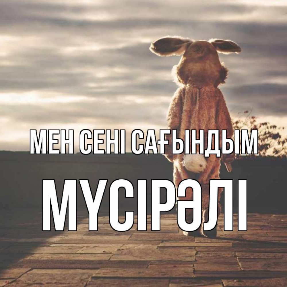 Күн сайын ашық хат с именем, МҮСІРӘЛІ Мен сені сағындым даже в костюме зайца Онлайн тегін жүктеп алу тілектері бар керемет карта 