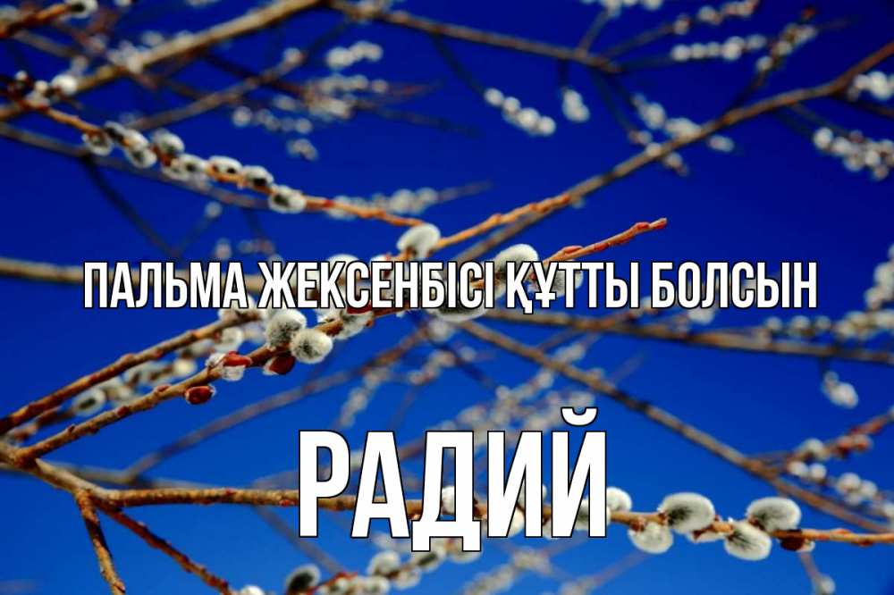 Күн сайын ашық хат с именем, Радий Пальма жексенбісі құтты болсын верба Онлайн тегін жүктеп алу тілектері бар керемет карта 