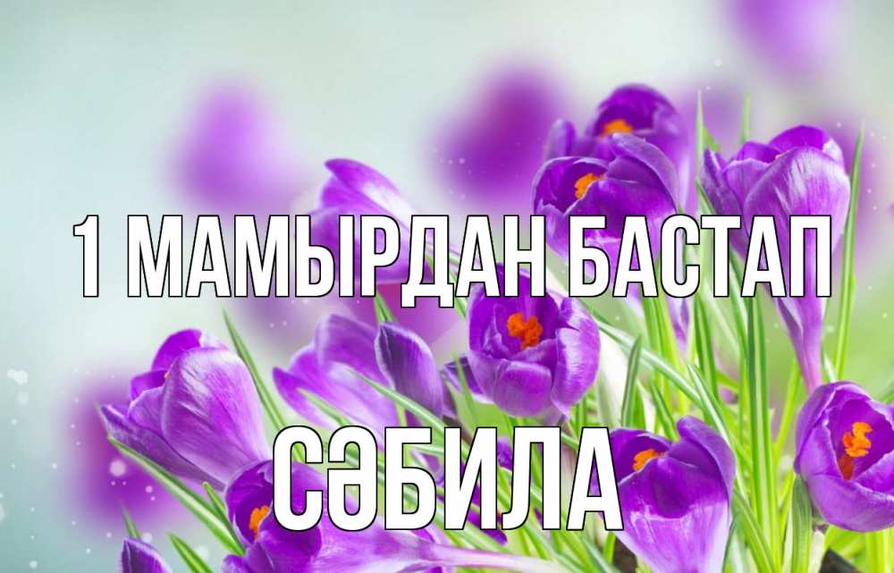 Күн сайын ашық хат с именем, СӘБИЛА 1 мамырдан бастап 1 мая Онлайн тегін жүктеп алу тілектері бар керемет карта 