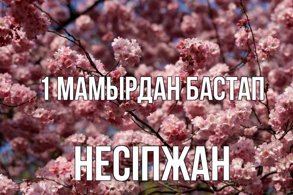 Күн сайын ашық хат с именем, НЕСІПЖАН 1 мамырдан бастап С 1 мая Онлайн тегін жүктеп алу тілектері бар керемет карта 