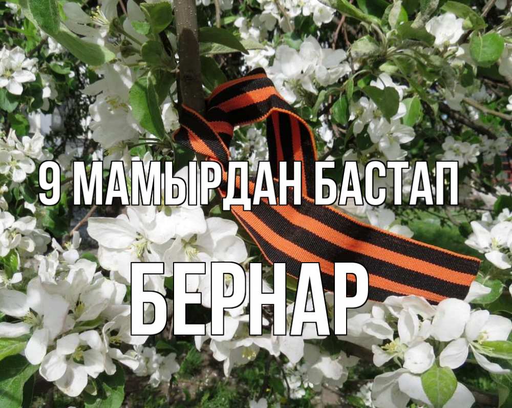 Күн сайын ашық хат с именем, Бернар 9 мамырдан бастап 9 мая Онлайн тегін жүктеп алу тілектері бар керемет карта 