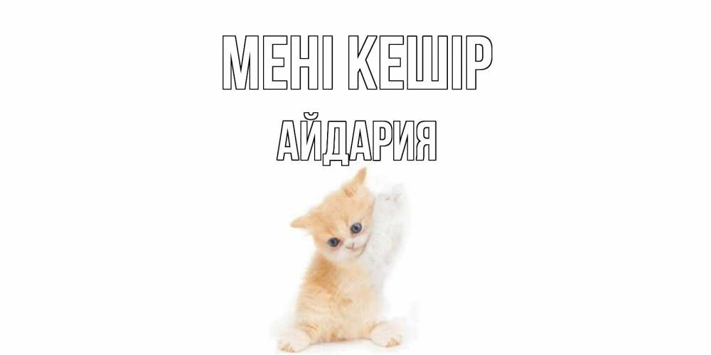 Күн сайын ашық хат с именем, АЙДАРИЯ Мені кешір кот Онлайн тегін жүктеп алу тілектері бар керемет карта 