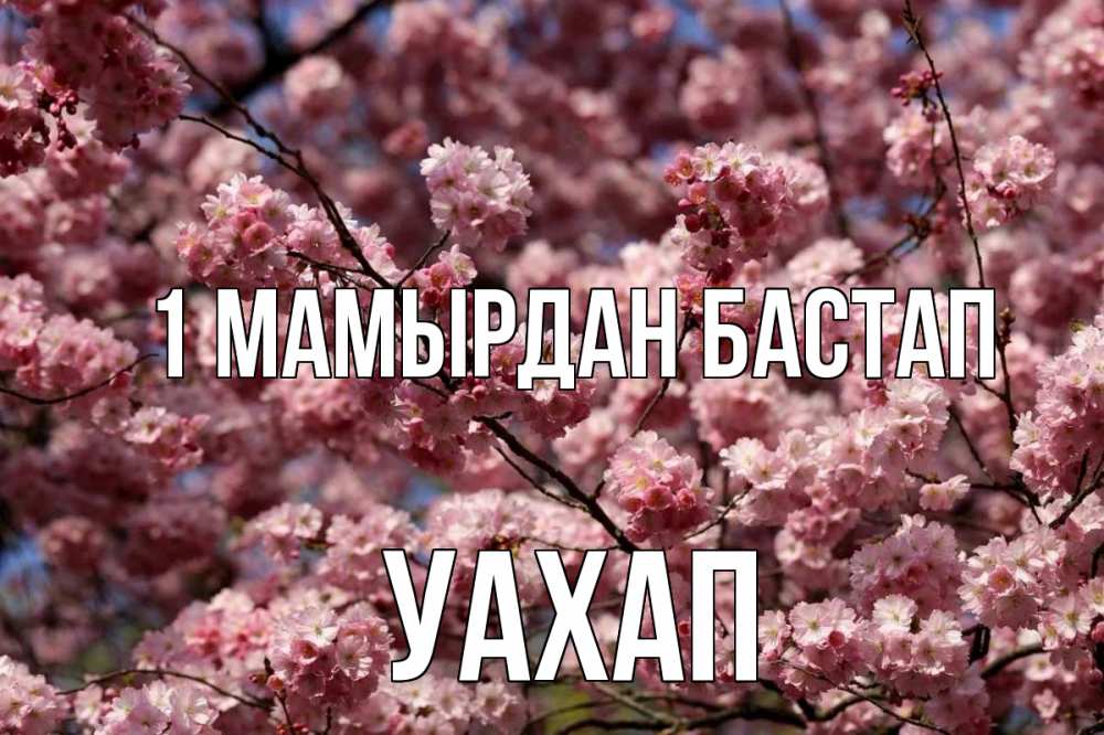Күн сайын ашық хат с именем, УАХАП 1 мамырдан бастап С 1 мая Онлайн тегін жүктеп алу тілектері бар керемет карта 