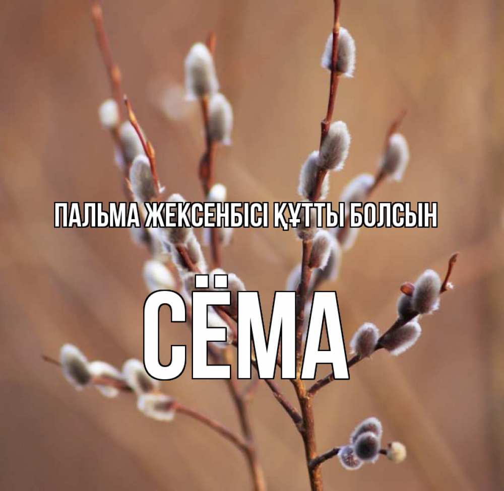 Күн сайын ашық хат с именем, Сёма Пальма жексенбісі құтты болсын верба Онлайн тегін жүктеп алу тілектері бар керемет карта 