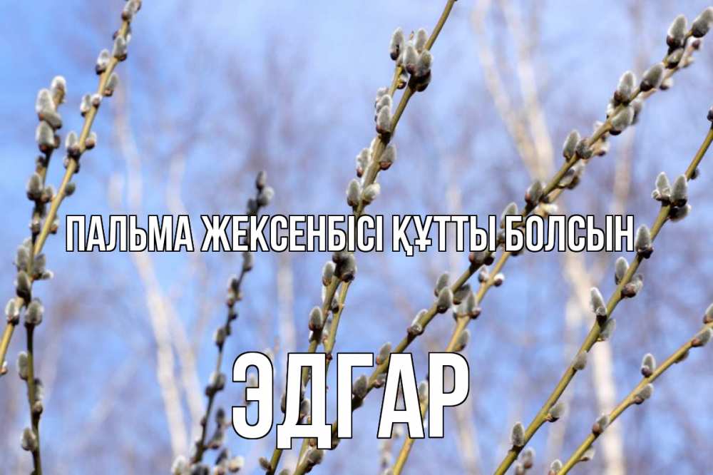 Күн сайын ашық хат с именем, Эдгар Пальма жексенбісі құтты болсын верба Онлайн тегін жүктеп алу тілектері бар керемет карта 