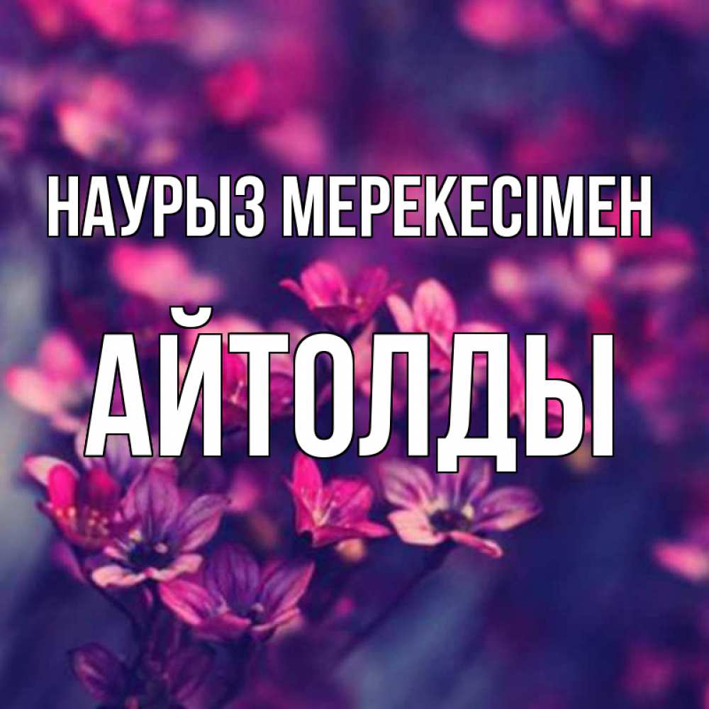 Күн сайын ашық хат с именем, АЙТОЛДЫ Наурыз мерекесімен небольшие цветы 1 Онлайн тегін жүктеп алу тілектері бар керемет карта 