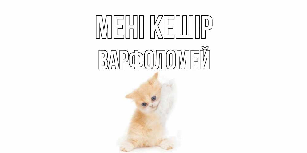 Күн сайын ашық хат с именем, Варфоломей Мені кешір кот Онлайн тегін жүктеп алу тілектері бар керемет карта 