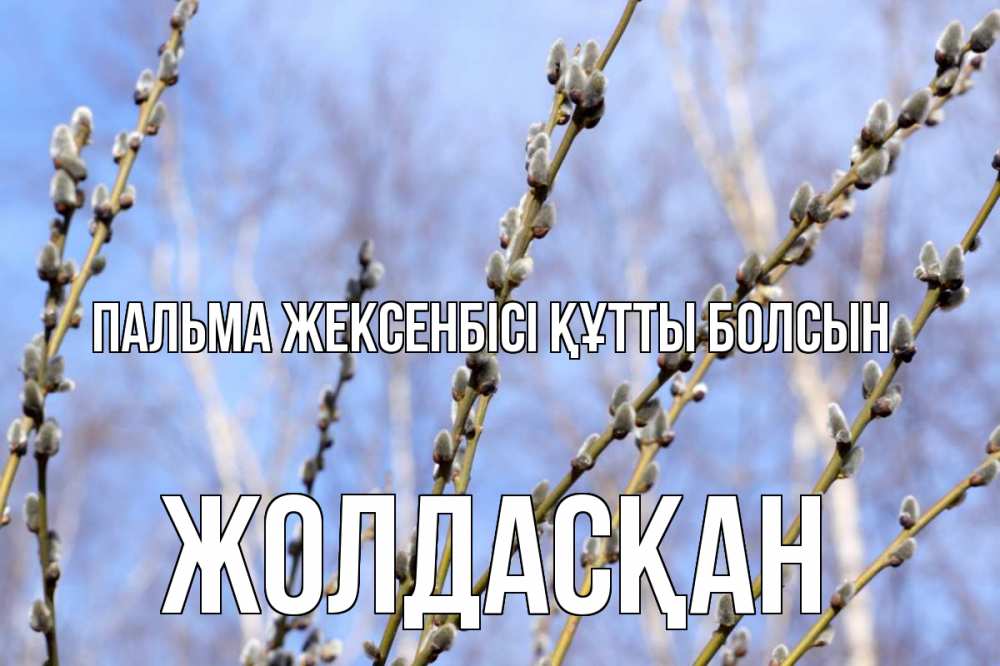 Күн сайын ашық хат с именем, Жолдасқан Пальма жексенбісі құтты болсын верба Онлайн тегін жүктеп алу тілектері бар керемет карта 