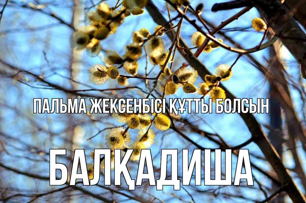 Күн сайын ашық хат с именем, БАЛҚАДИША Пальма жексенбісі құтты болсын верба Онлайн тегін жүктеп алу тілектері бар керемет карта 
