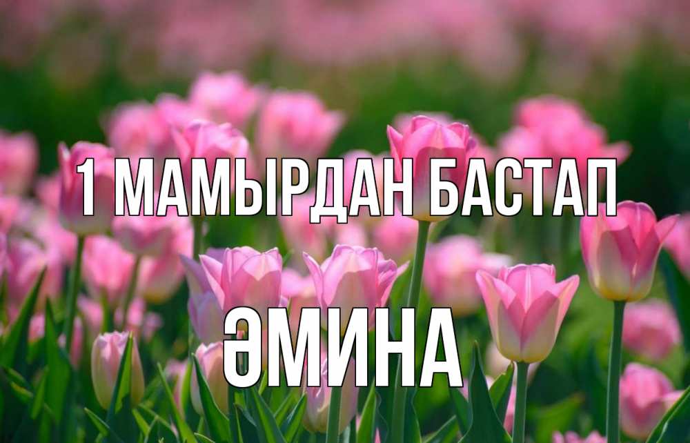 Күн сайын ашық хат с именем, ӘМИНА 1 мамырдан бастап С 1 мая Онлайн тегін жүктеп алу тілектері бар керемет карта 