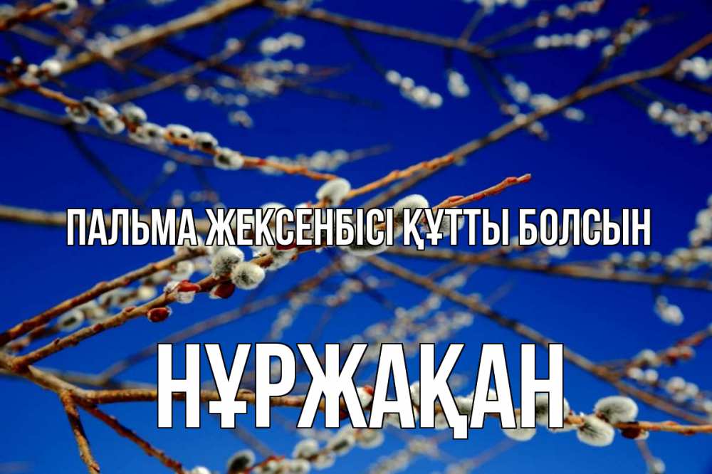 Күн сайын ашық хат с именем, НҰРЖАҚАН Пальма жексенбісі құтты болсын верба Онлайн тегін жүктеп алу тілектері бар керемет карта 