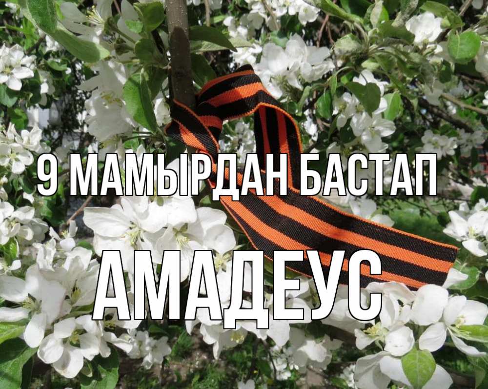Күн сайын ашық хат с именем, Амадеус 9 мамырдан бастап 9 мая Онлайн тегін жүктеп алу тілектері бар керемет карта 