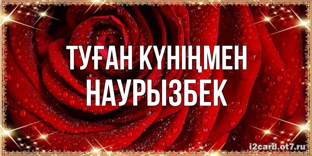 Күн сайын ашық хат с именем, Наурызбек Туған күніңмен роса на розе блестящая в лучах солнца Онлайн тегін жүктеп алу тілектері бар керемет карта 