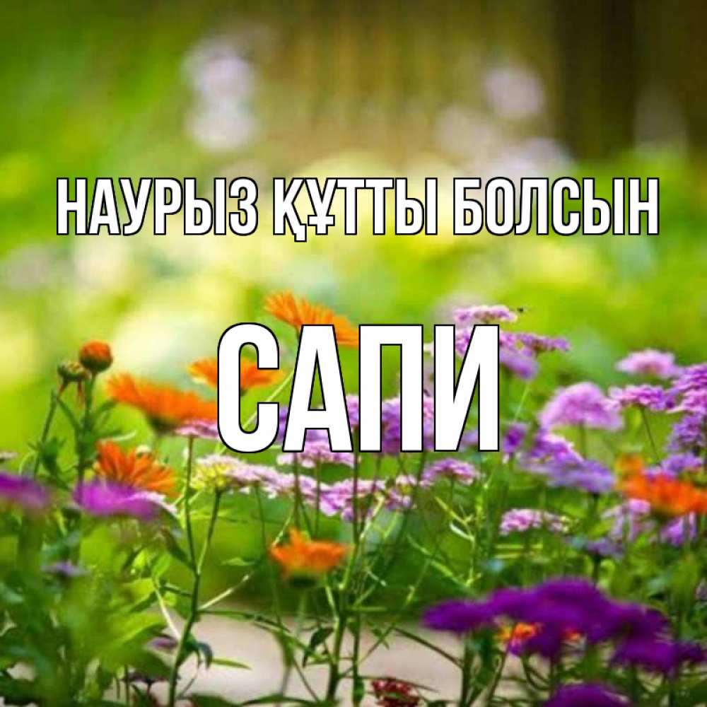 Күн сайын ашық хат с именем, САПИ Наурыз құтты болсын цветы Онлайн тегін жүктеп алу тілектері бар керемет карта 