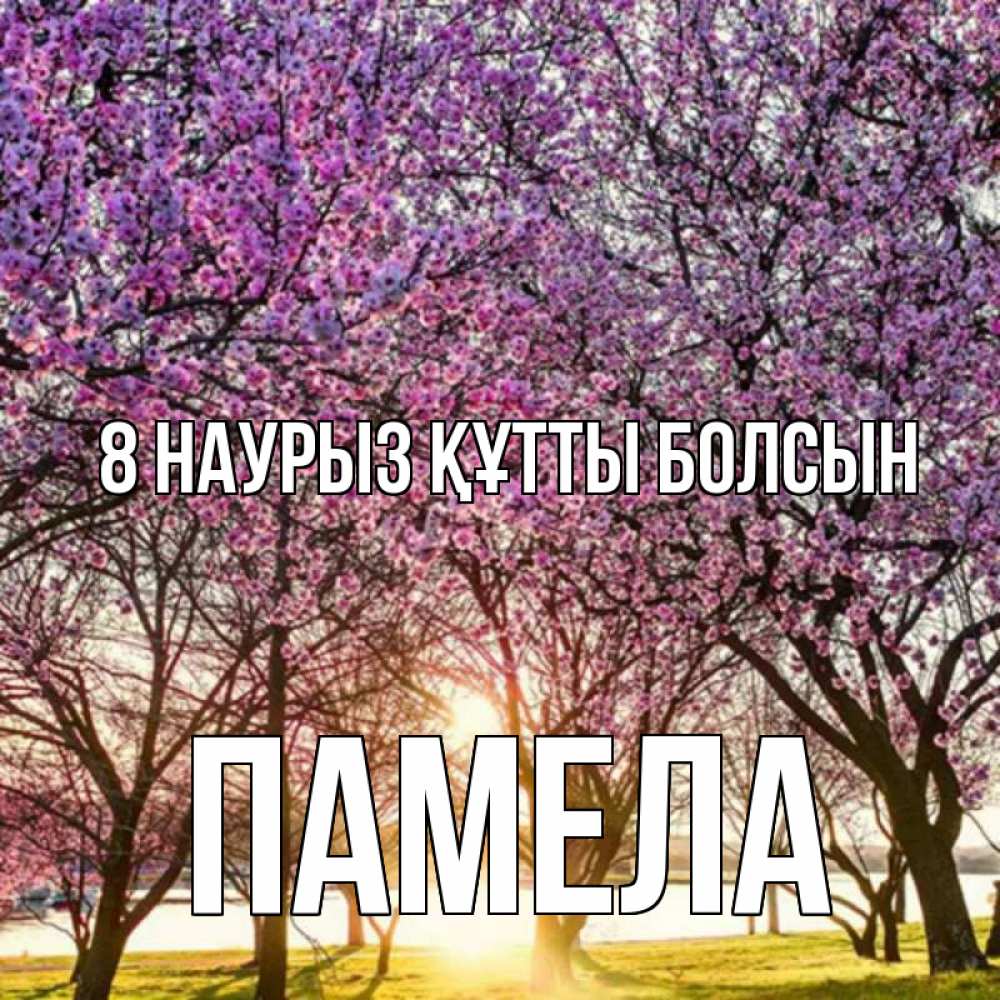 Күн сайын ашық хат с именем, Памела 8 наурыз құтты болсын международный женский день Онлайн тегін жүктеп алу тілектері бар керемет карта 