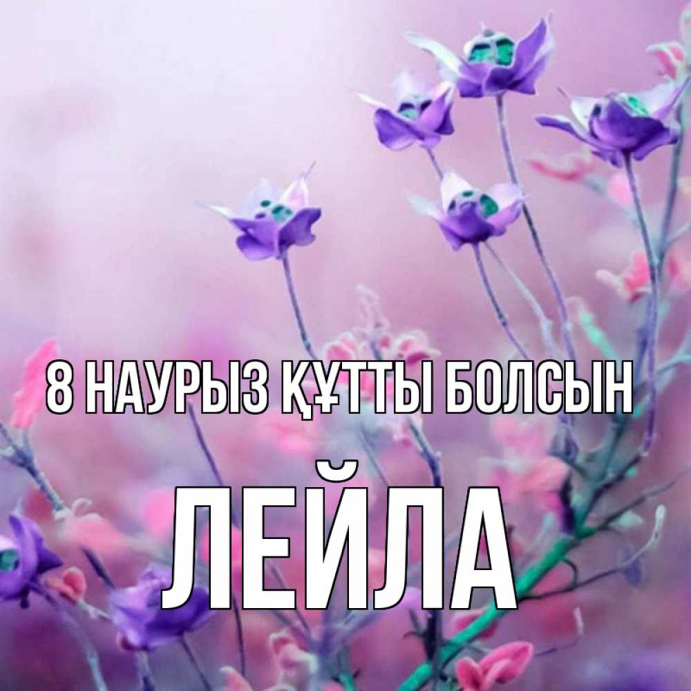 Күн сайын ашық хат с именем, Лейла 8 наурыз құтты болсын международный женский день 2 Онлайн тегін жүктеп алу тілектері бар керемет карта 