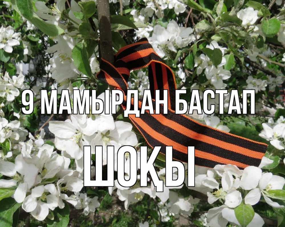 Күн сайын ашық хат с именем, ШОҚЫ 9 мамырдан бастап 9 мая Онлайн тегін жүктеп алу тілектері бар керемет карта 