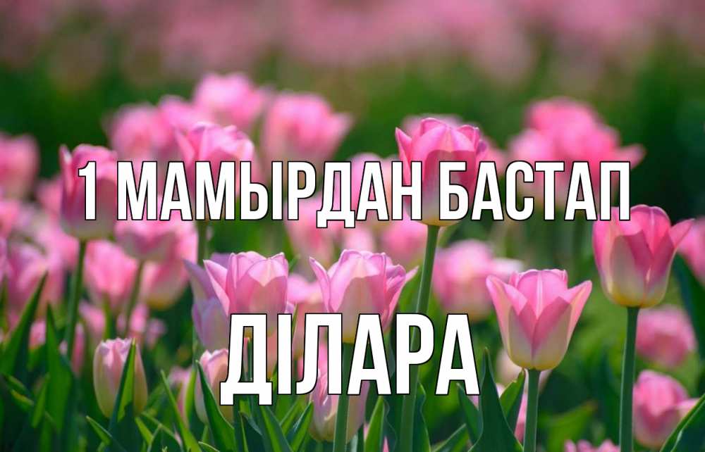 Күн сайын ашық хат с именем, ДІЛАРА 1 мамырдан бастап С 1 мая Онлайн тегін жүктеп алу тілектері бар керемет карта 