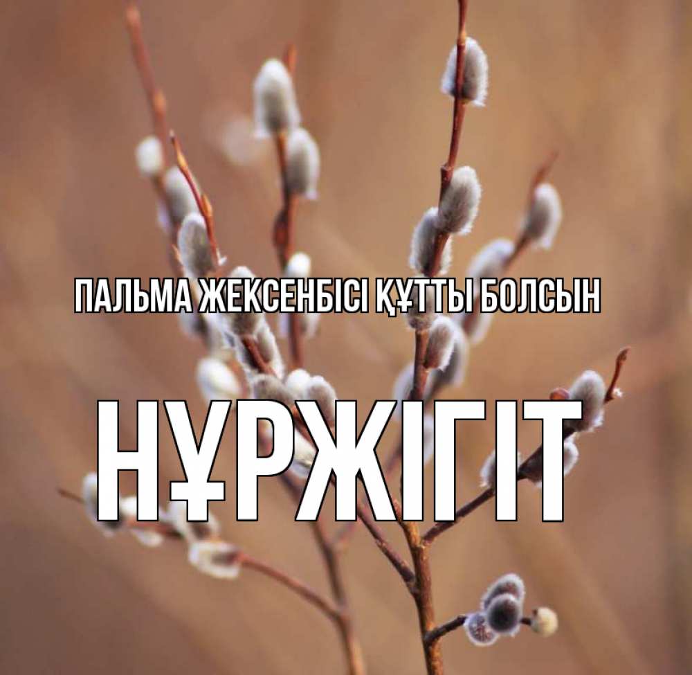 Күн сайын ашық хат с именем, НҰРЖІГІТ Пальма жексенбісі құтты болсын верба Онлайн тегін жүктеп алу тілектері бар керемет карта 