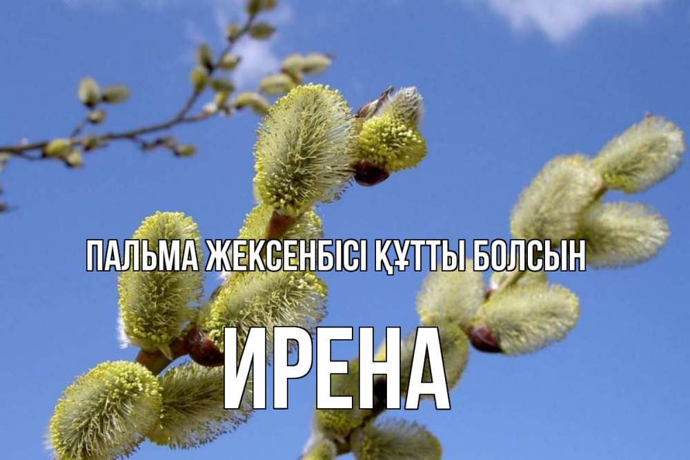 Күн сайын ашық хат с именем, Ирена Пальма жексенбісі құтты болсын верба Онлайн тегін жүктеп алу тілектері бар керемет карта 