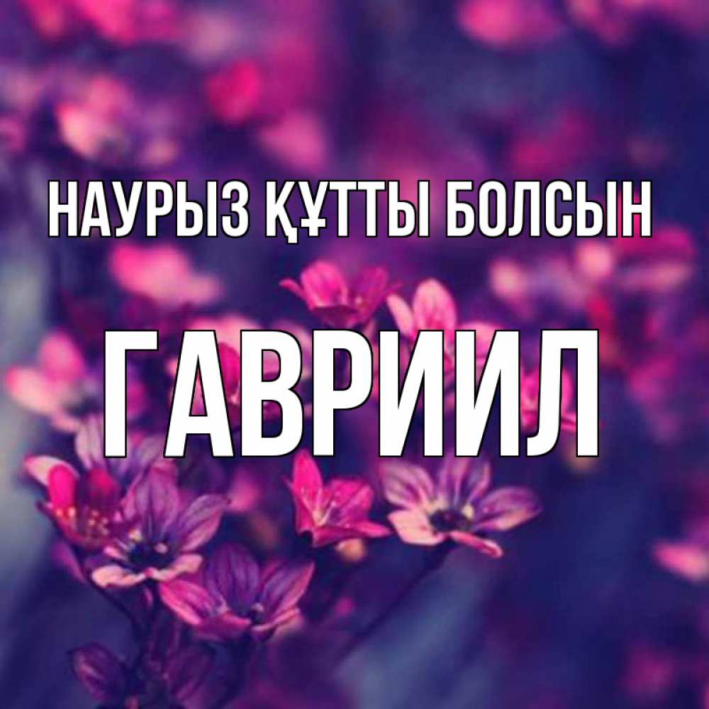 Күн сайын ашық хат с именем, Гавриил Наурыз құтты болсын небольшие цветы 1 Онлайн тегін жүктеп алу тілектері бар керемет карта 