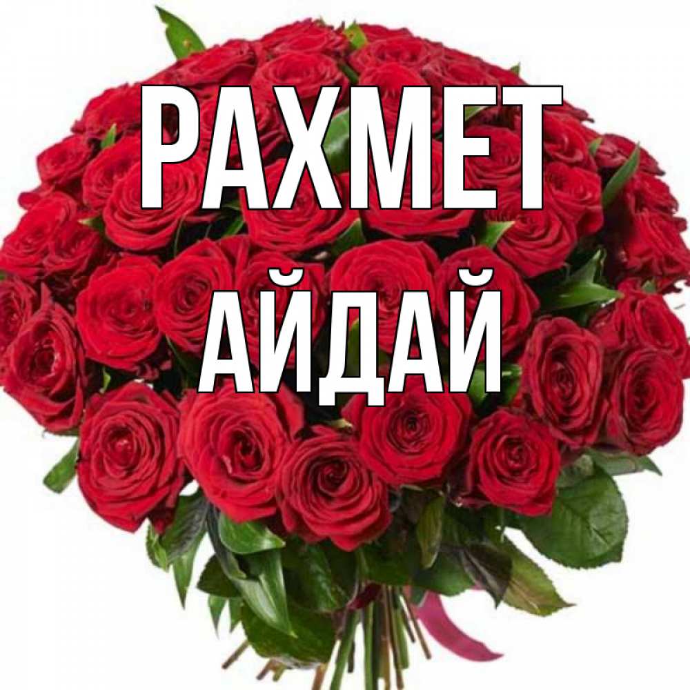 Күн сайын ашық хат с именем, АЙДАЙ рахмет букет красных роз Онлайн тегін жүктеп алу тілектері бар керемет карта 