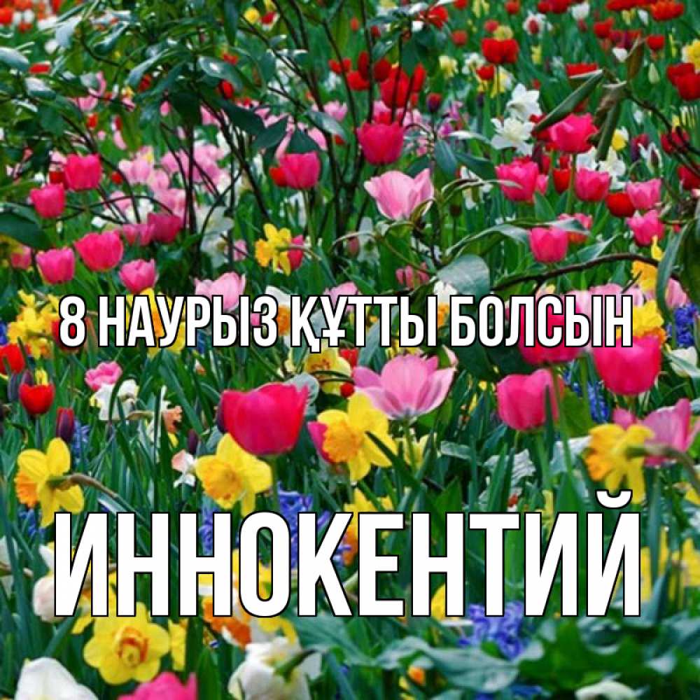 Күн сайын ашық хат с именем, Иннокентий 8 наурыз құтты болсын с международным женским днем поздравления для женщины Онлайн тегін жүктеп алу тілектері бар керемет карта 