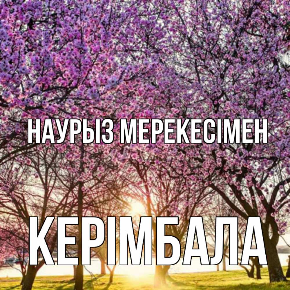 Күн сайын ашық хат с именем, КЕРІМБАЛА Наурыз мерекесімен праздник весны наурыз Онлайн тегін жүктеп алу тілектері бар керемет карта 
