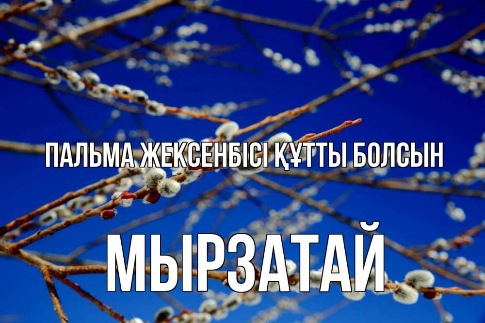 Күн сайын ашық хат с именем, Мырзатай Пальма жексенбісі құтты болсын верба Онлайн тегін жүктеп алу тілектері бар керемет карта 