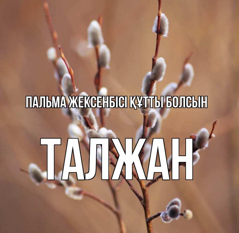 Күн сайын ашық хат с именем, ТАЛЖАН Пальма жексенбісі құтты болсын верба Онлайн тегін жүктеп алу тілектері бар керемет карта 