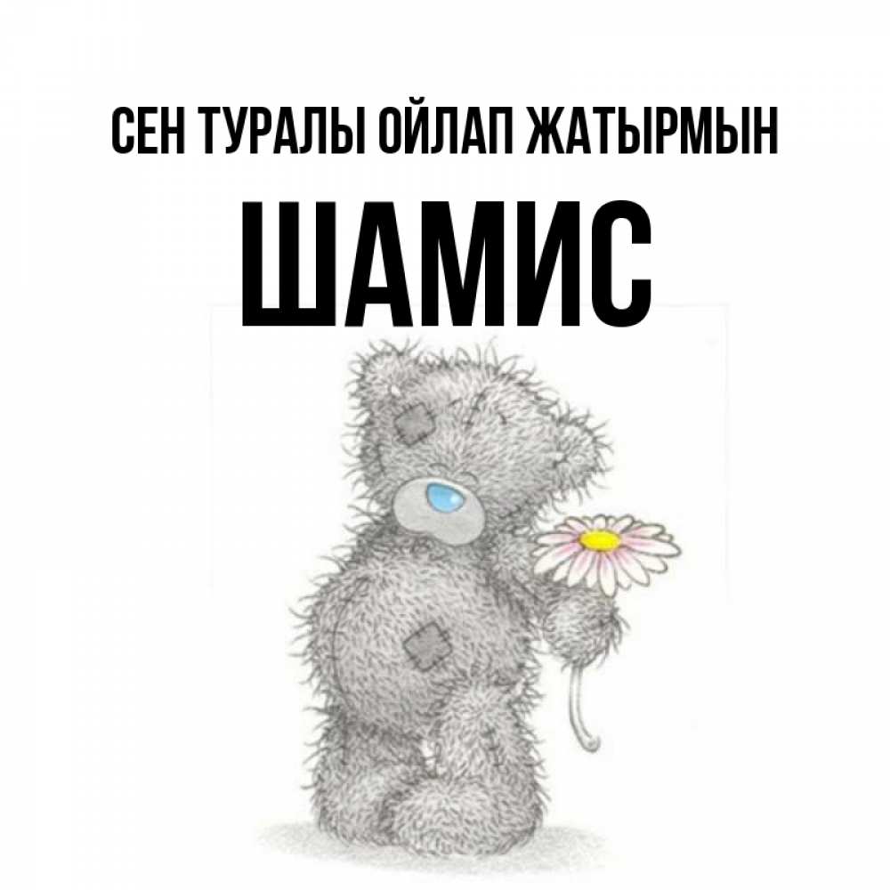 Күн сайын ашық хат с именем, ШАМИС Сен туралы ойлап жатырмын мысли только о тебе Онлайн тегін жүктеп алу тілектері бар керемет карта 