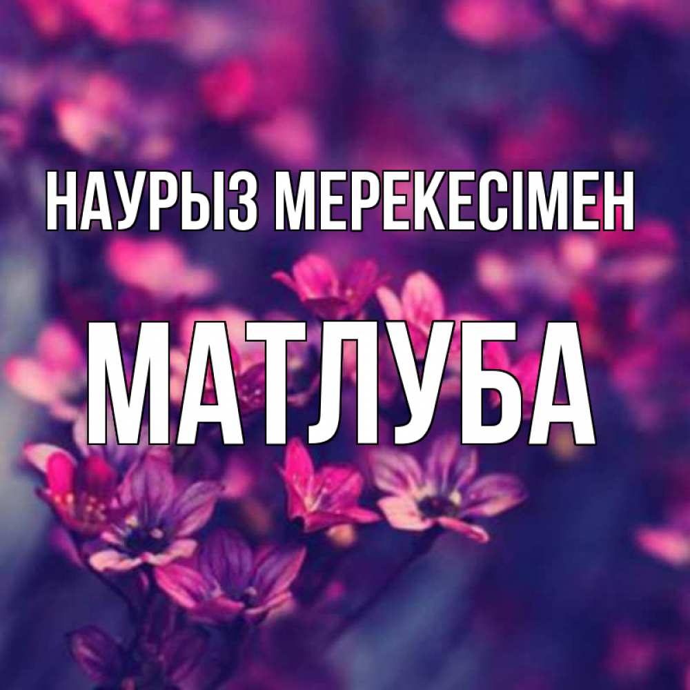 Күн сайын ашық хат с именем, МАТЛУБА Наурыз мерекесімен небольшие цветы 1 Онлайн тегін жүктеп алу тілектері бар керемет карта 
