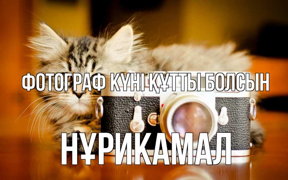 Күн сайын ашық хат с именем, НҰРИКАМАЛ Фотограф күні құтты болсын с днем фотографа Онлайн тегін жүктеп алу тілектері бар керемет карта 