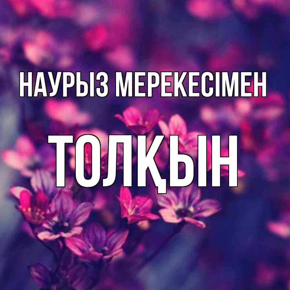 Күн сайын ашық хат с именем, ТОЛҚЫН Наурыз мерекесімен небольшие цветы 1 Онлайн тегін жүктеп алу тілектері бар керемет карта 