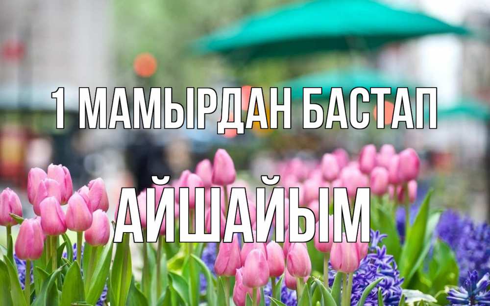Күн сайын ашық хат с именем, АЙШАЙЫМ 1 мамырдан бастап С 1 мая Онлайн тегін жүктеп алу тілектері бар керемет карта 