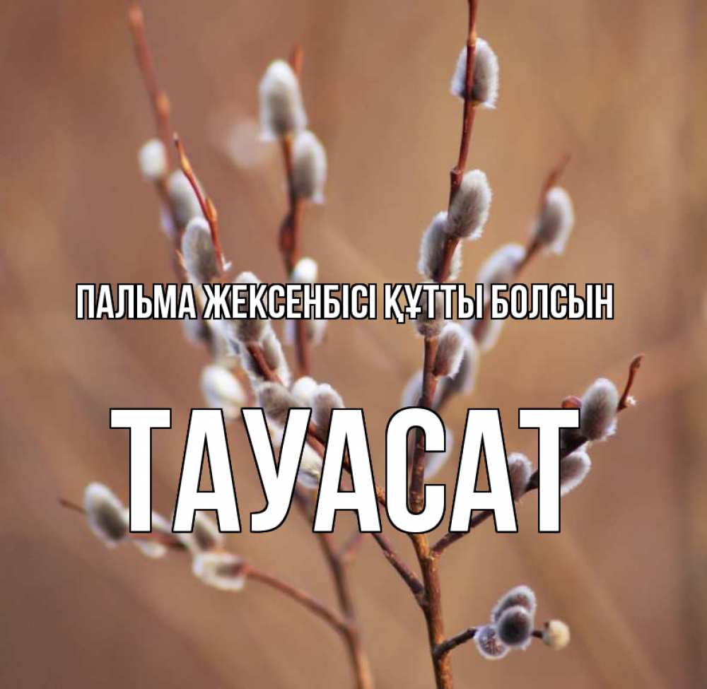 Күн сайын ашық хат с именем, ТАУАСАТ Пальма жексенбісі құтты болсын верба Онлайн тегін жүктеп алу тілектері бар керемет карта 