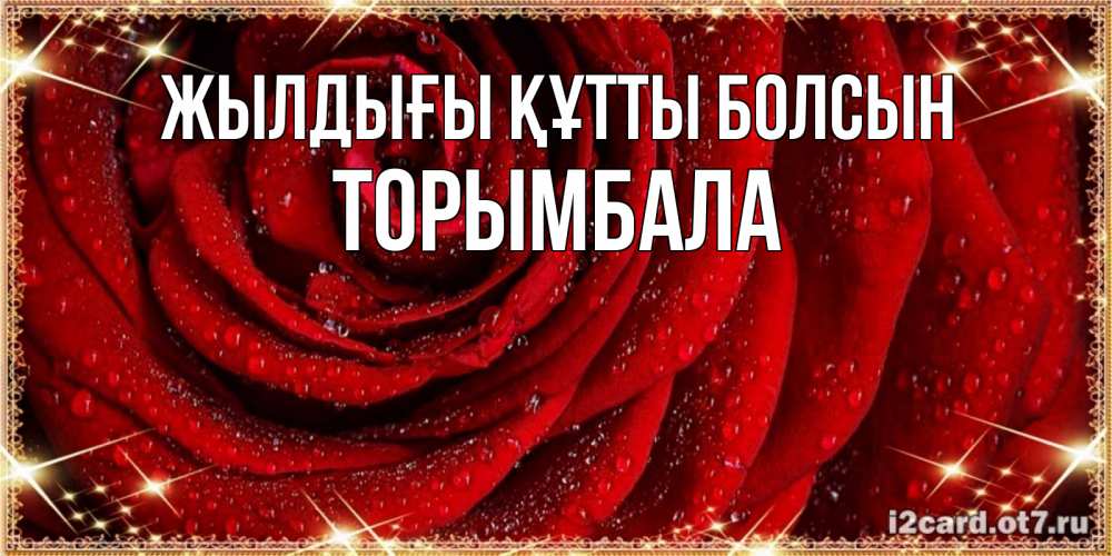 Күн сайын ашық хат с именем, ТОРЫМБАЛА Жылдығы құтты болсын роса на розе блестящая в лучах солнца Онлайн тегін жүктеп алу тілектері бар керемет карта 