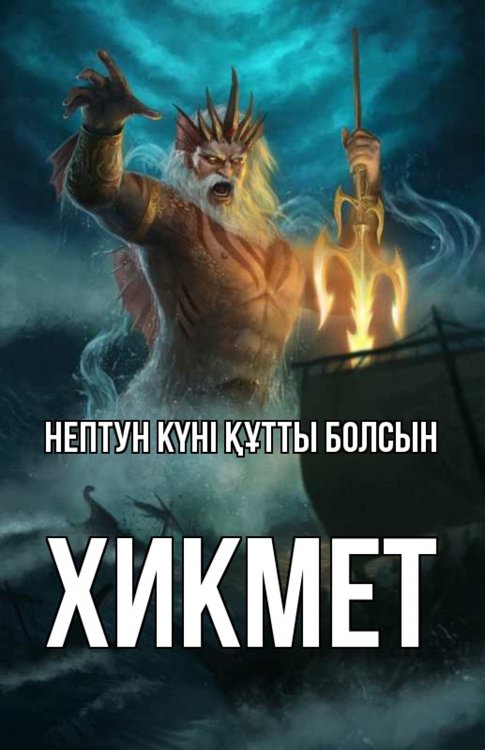 Күн сайын ашық хат с именем, ХИКМЕТ нептун күні құтты болсын с днем Нептуна Онлайн тегін жүктеп алу тілектері бар керемет карта 
