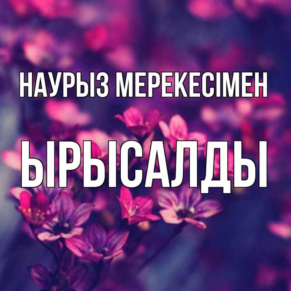 Күн сайын ашық хат с именем, ЫРЫСАЛДЫ Наурыз мерекесімен небольшие цветы 1 Онлайн тегін жүктеп алу тілектері бар керемет карта 