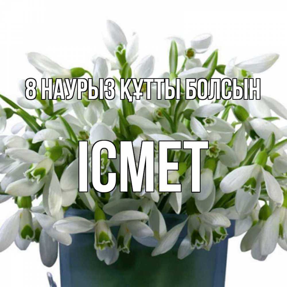 Күн сайын ашық хат с именем, ІСМЕТ 8 наурыз құтты болсын цветы к международному женскому дню Онлайн тегін жүктеп алу тілектері бар керемет карта 