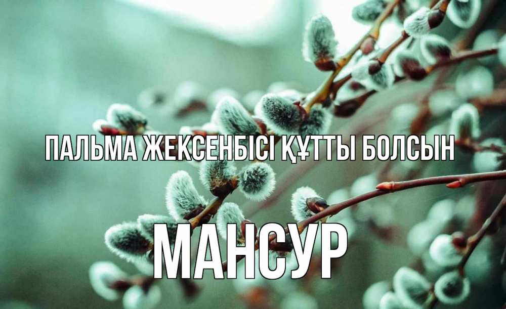 Күн сайын ашық хат с именем, Мансур Пальма жексенбісі құтты болсын верба Онлайн тегін жүктеп алу тілектері бар керемет карта 