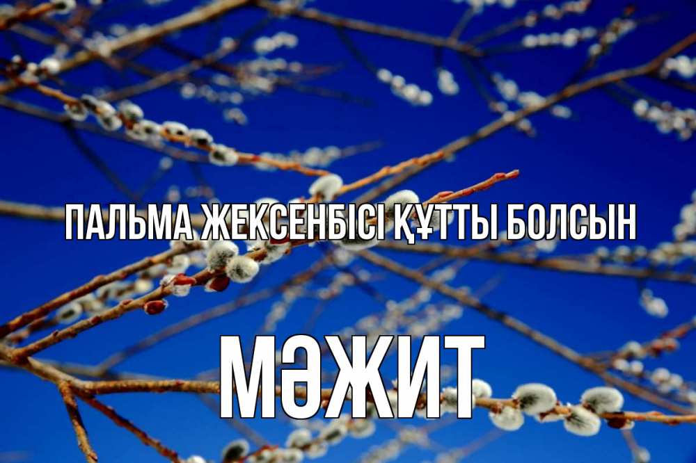 Күн сайын ашық хат с именем, МӘЖИТ Пальма жексенбісі құтты болсын верба Онлайн тегін жүктеп алу тілектері бар керемет карта 