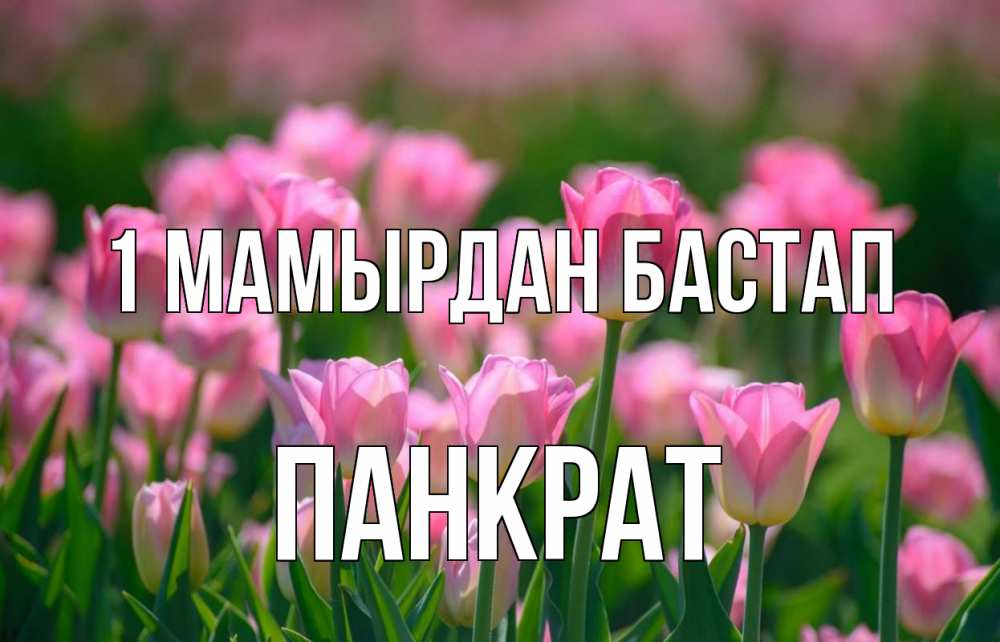 Күн сайын ашық хат с именем, Панкрат 1 мамырдан бастап С 1 мая Онлайн тегін жүктеп алу тілектері бар керемет карта 