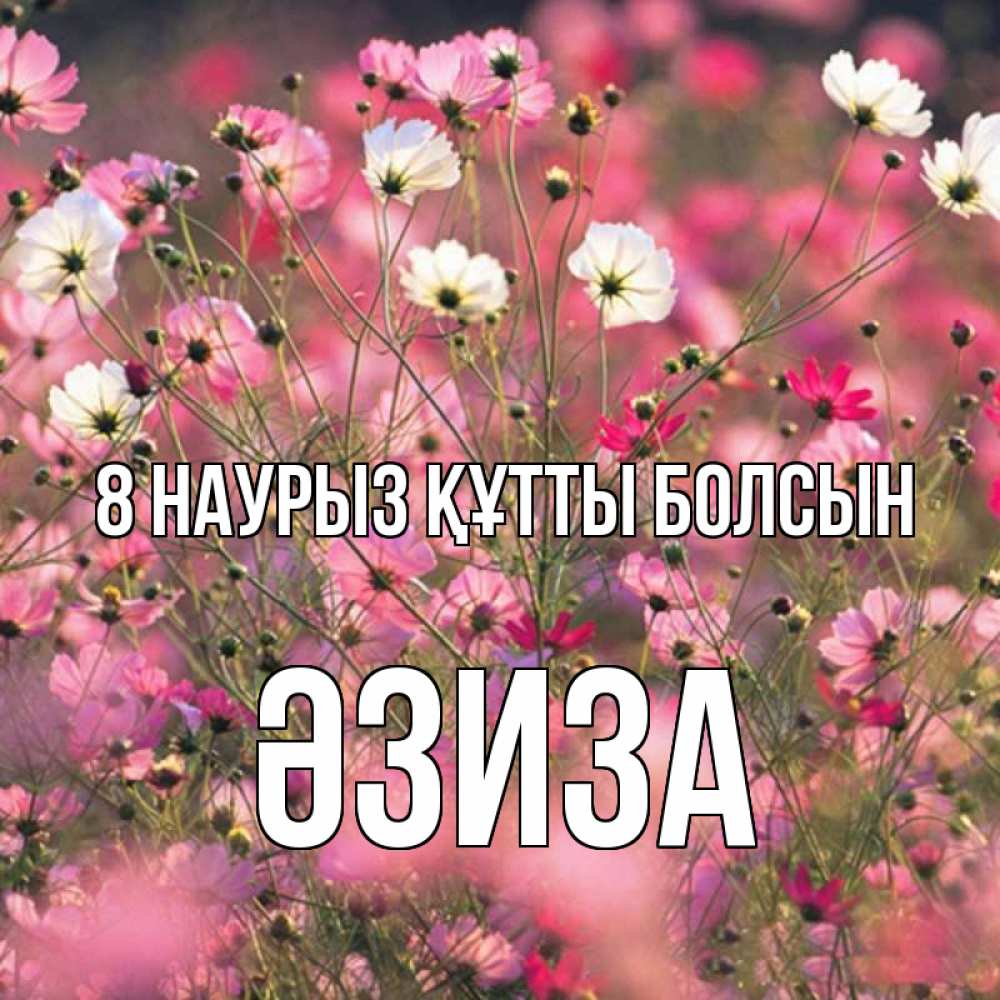 Күн сайын ашық хат с именем, ӘЗИЗА 8 наурыз құтты болсын красиво 1 Онлайн тегін жүктеп алу тілектері бар керемет карта 