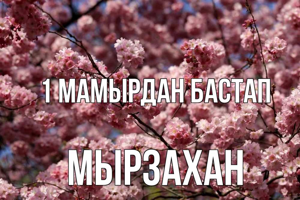 Күн сайын ашық хат с именем, Мырзахан 1 мамырдан бастап С 1 мая Онлайн тегін жүктеп алу тілектері бар керемет карта 