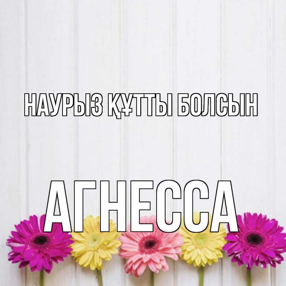 Күн сайын ашық хат с именем, Агнесса Наурыз құтты болсын женщинам 1 Онлайн тегін жүктеп алу тілектері бар керемет карта 