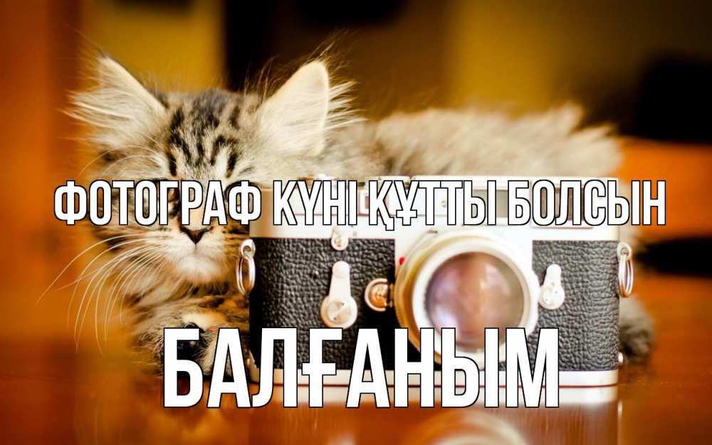 Күн сайын ашық хат с именем, БАЛҒАНЫМ Фотограф күні құтты болсын с днем фотографа Онлайн тегін жүктеп алу тілектері бар керемет карта 