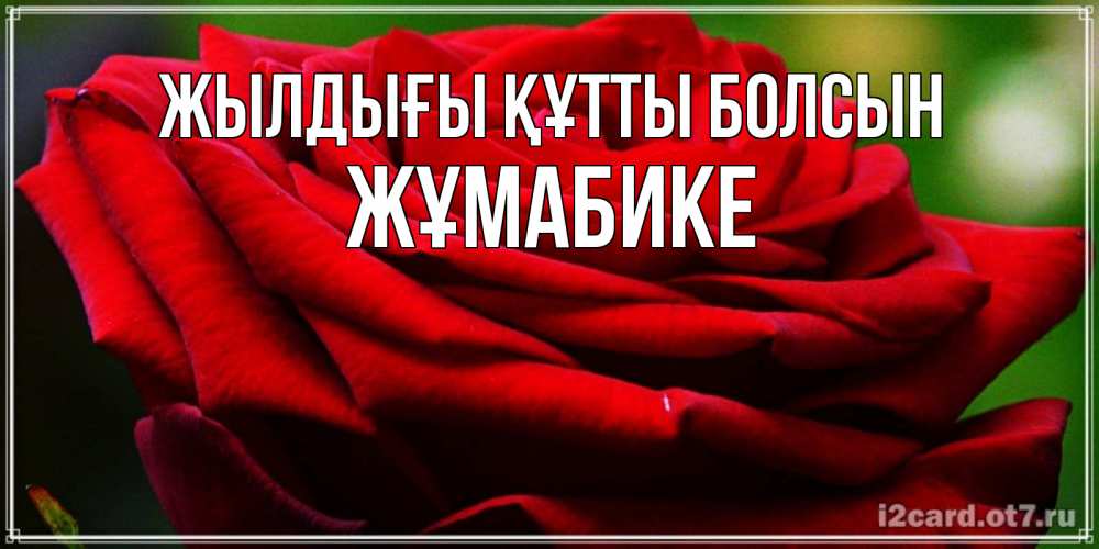 Күн сайын ашық хат с именем, ЖҰМАБИКЕ Жылдығы құтты болсын розочка очень красивая Онлайн тегін жүктеп алу тілектері бар керемет карта 