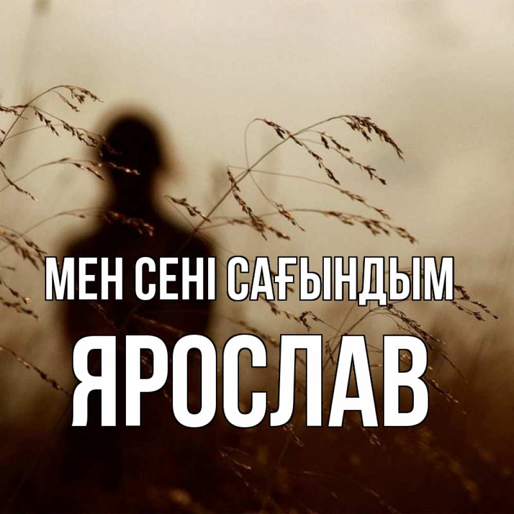 Күн сайын ашық хат с именем, Ярослав Мен сені сағындым силуэт девушки Онлайн тегін жүктеп алу тілектері бар керемет карта 